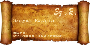 Szegedi Rozália névjegykártya