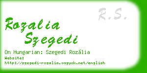 rozalia szegedi business card